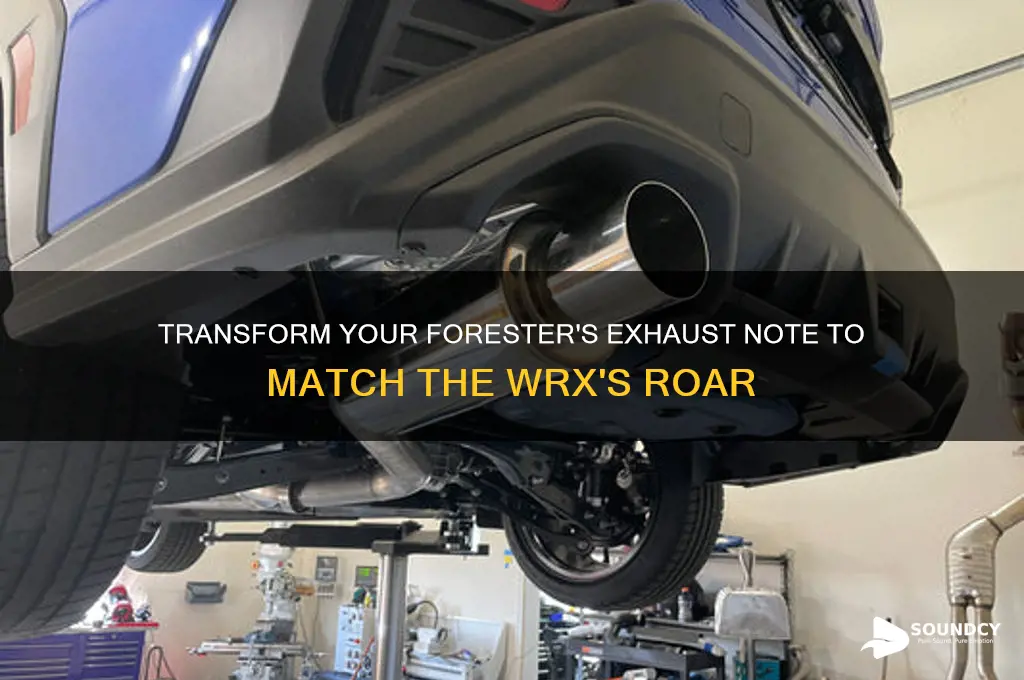 how to make a forester sound like a wrx