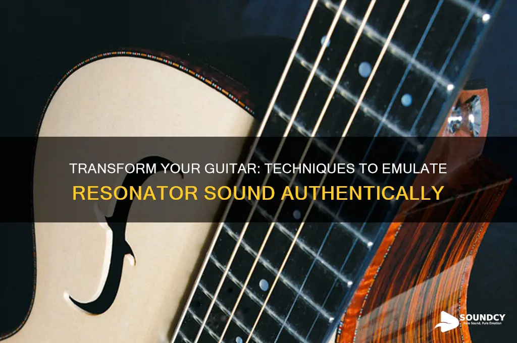 how to make a guitar sound like a resonator