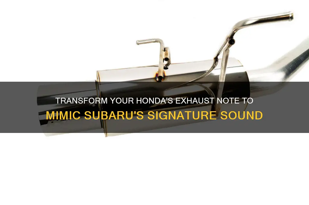 how to make a honda sound like a subaru