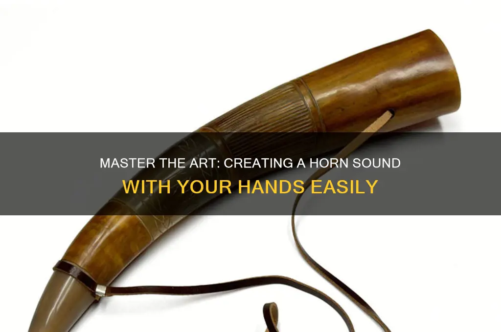 how to make a horn sound with your hands