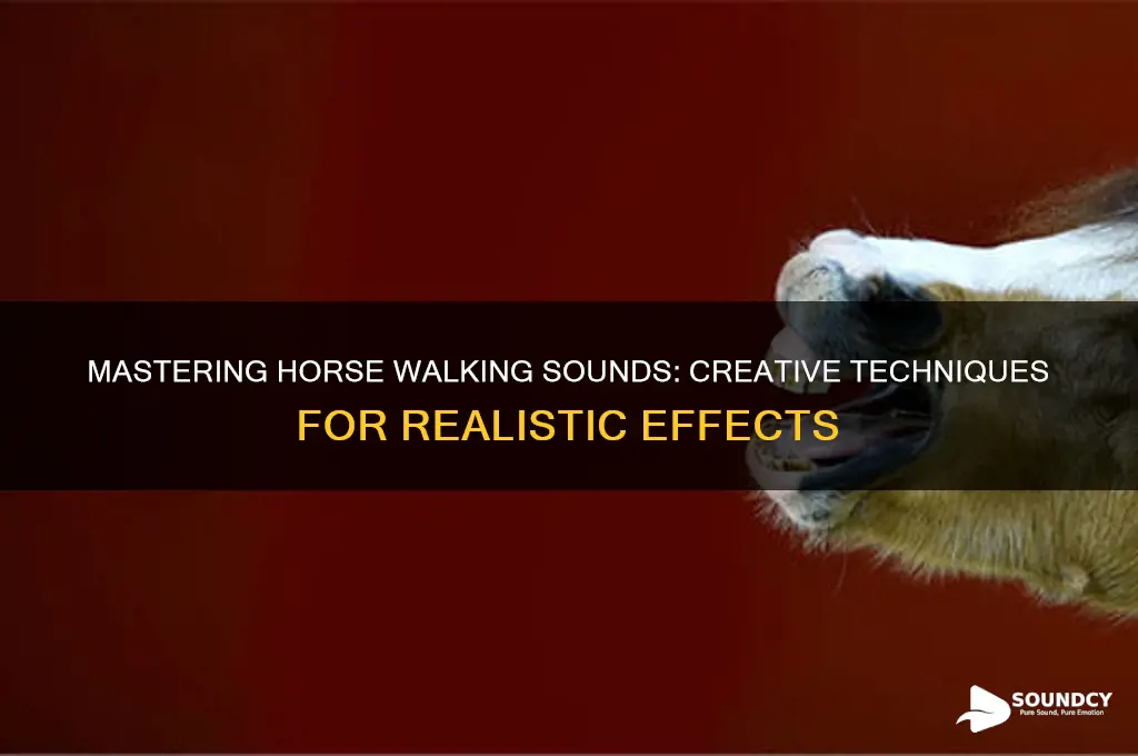 how to make a horse walk sound with something