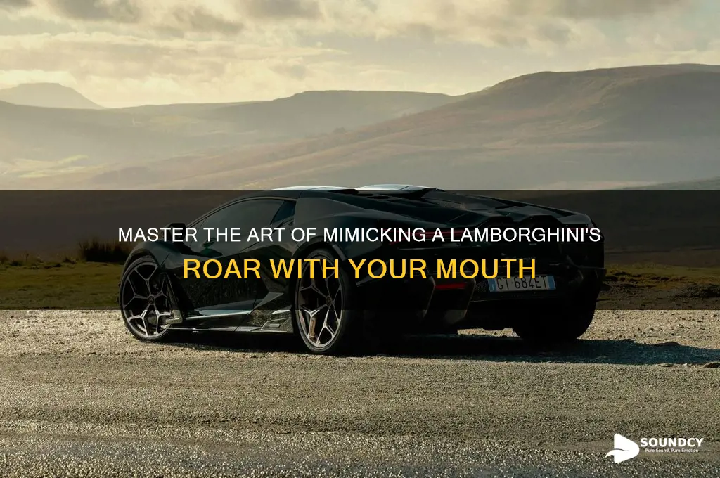 how to make a lamborghini sound with your mouth