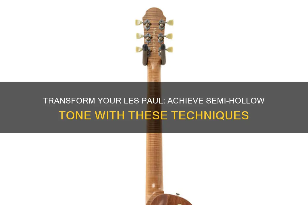 how to make a les paul sound semi hollow