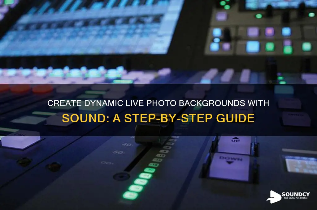 how to make a live photo background with sound