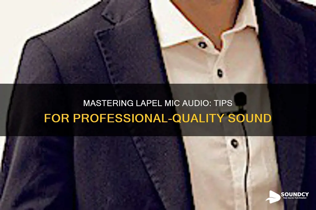 how to make a make lapel mic sound god