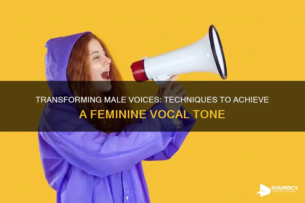 how to make a man sound like a woman