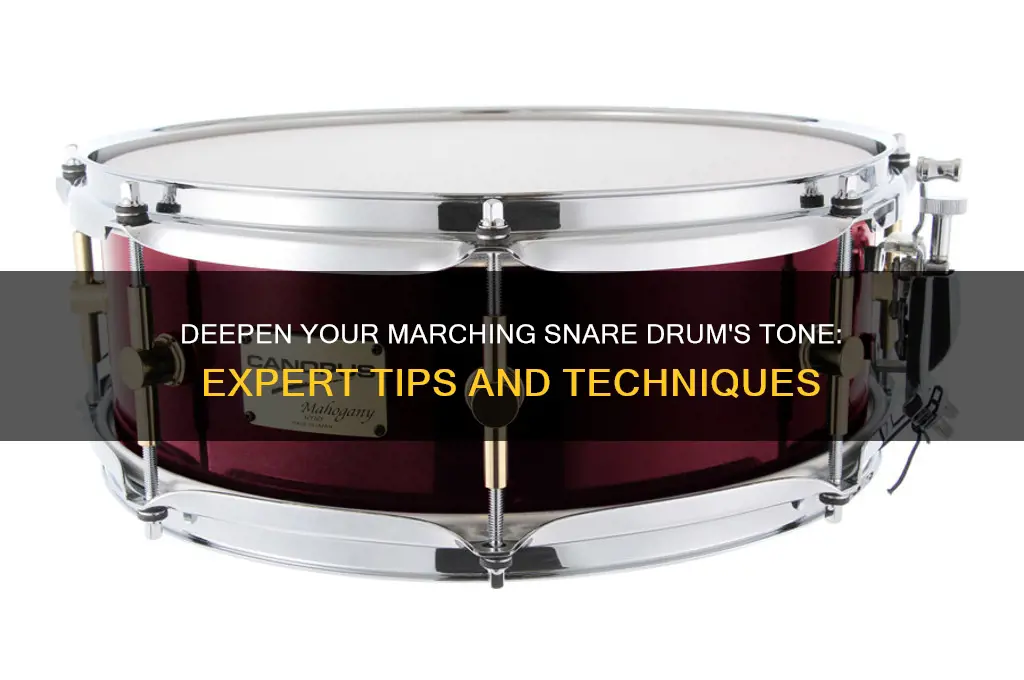 how to make a marching snare drum sound deeper