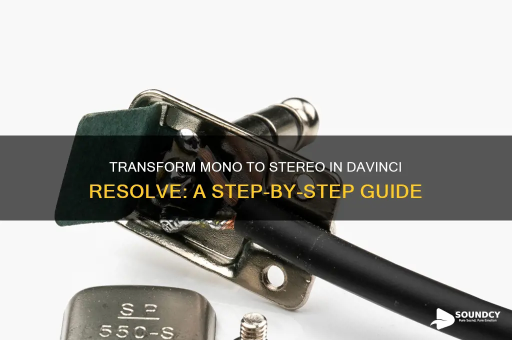 how to make a mono sound stereo davinci resolve