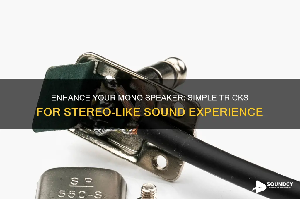 how to make a mono speaker sound like stereo