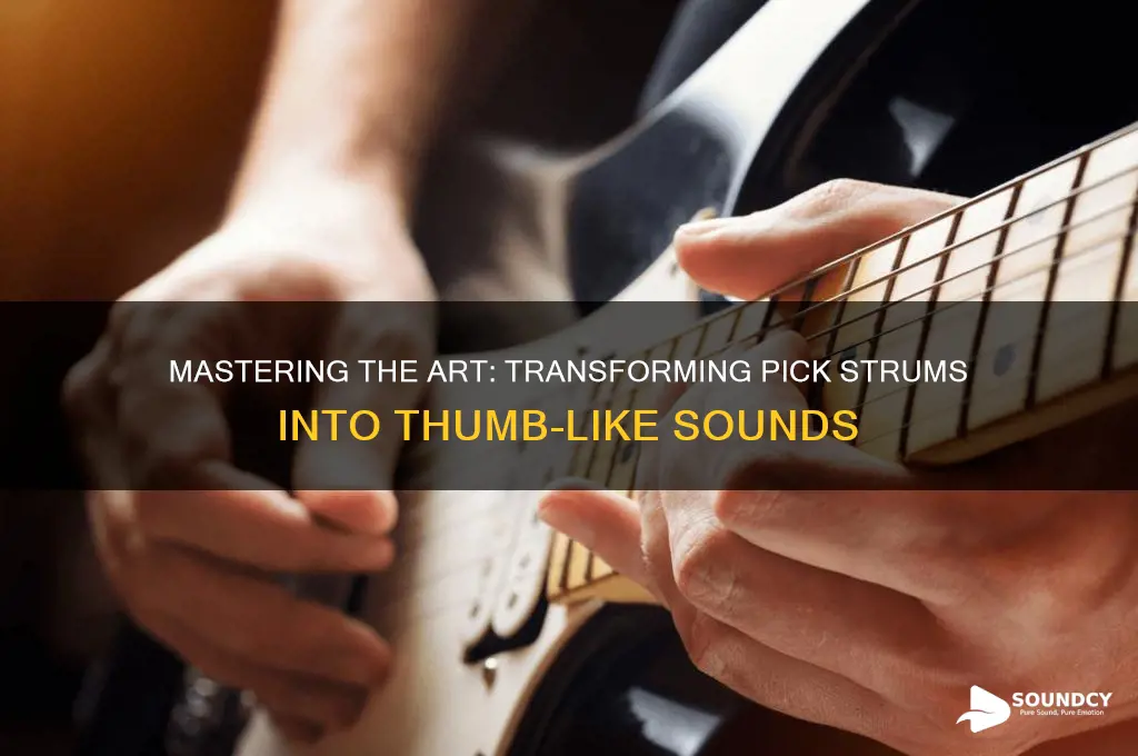 how to make a pick sound like a thub