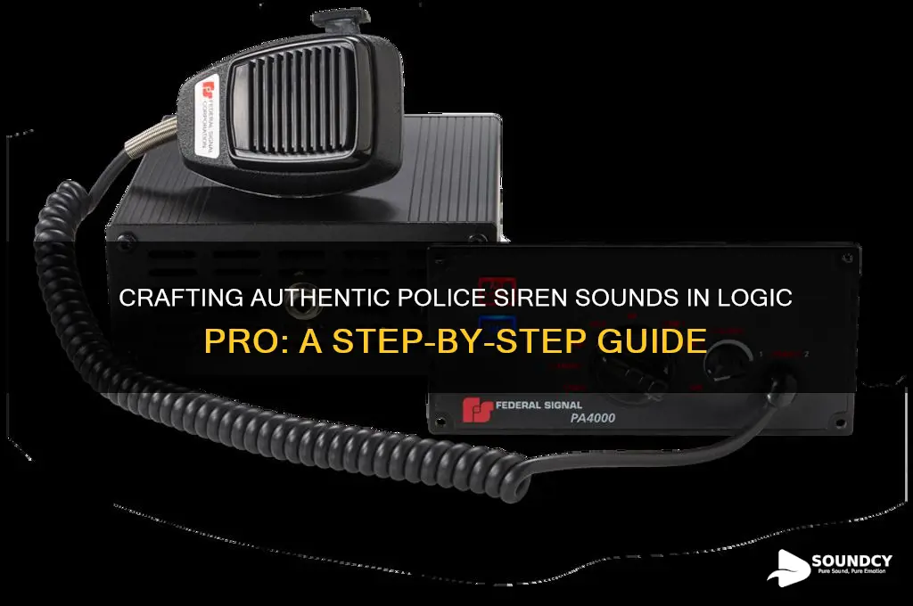 how to make a police siren sound on logic