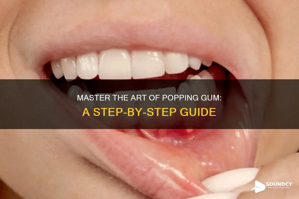 how to make a popping sound with your gum
