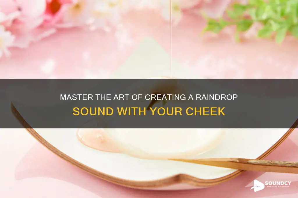 how to make a raindrop sound with your cheek