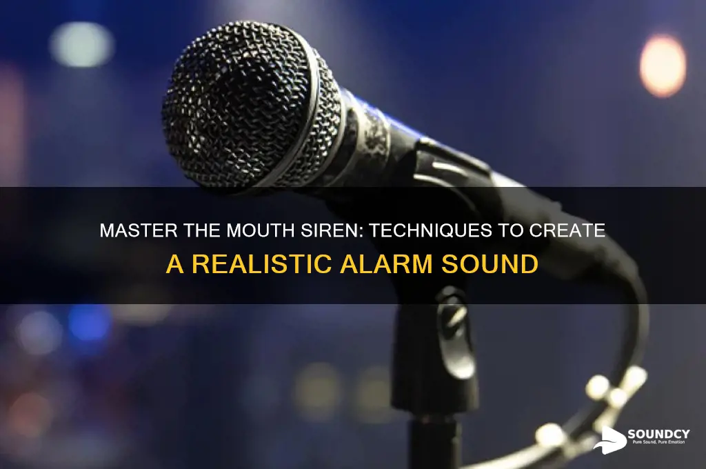 how to make a siren sound with your mouth