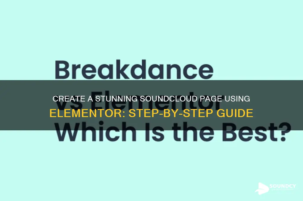 how to make a sound cloud page with elementor