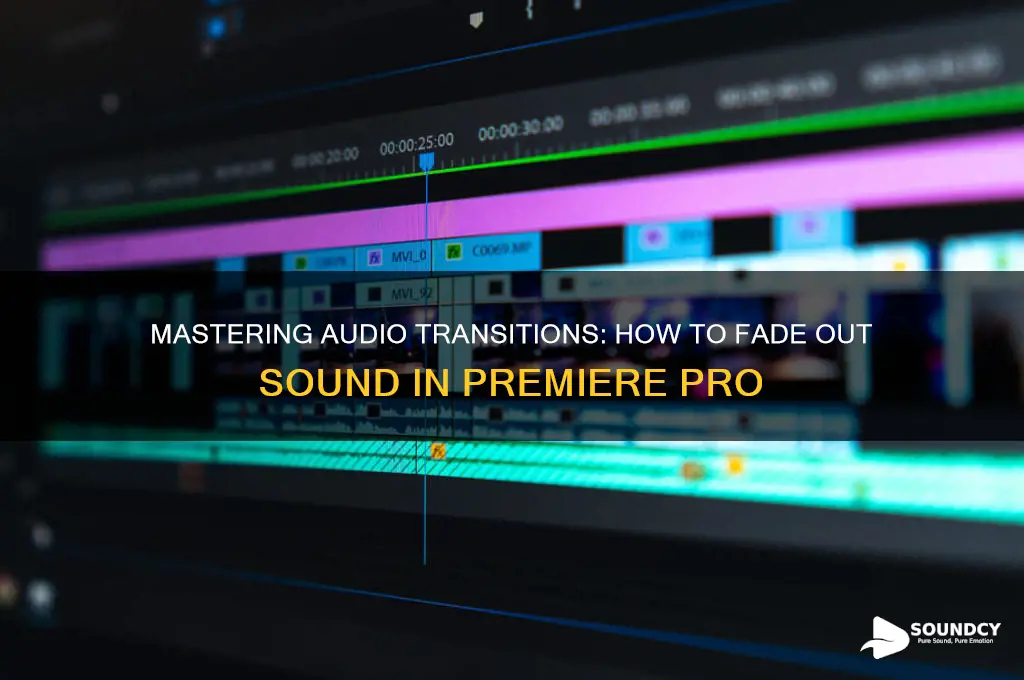 how to make a sound fade out in premier