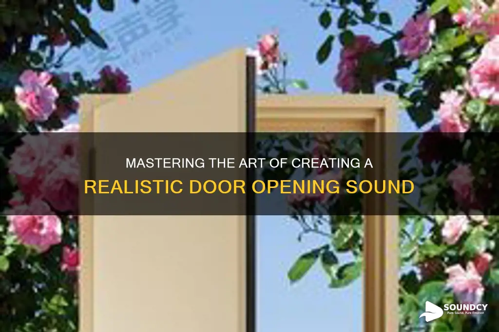 how to make a sound of a door opening