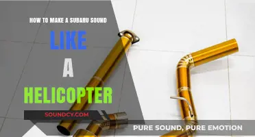 Transform Your Subaru's Exhaust to Mimic Helicopter Rotor Sounds