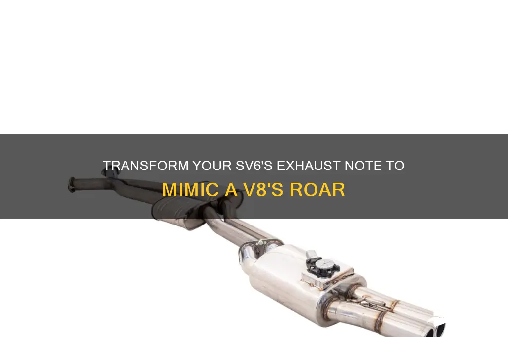 how to make a sv6 sound like a v8