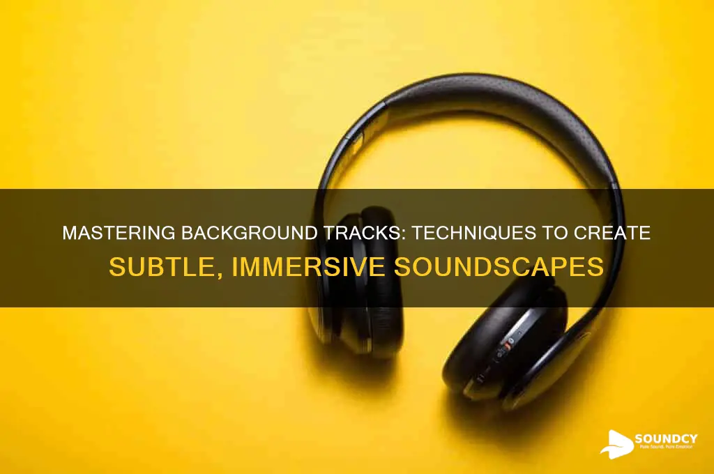 how to make a track sound in the back