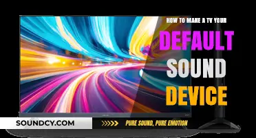 Set Your TV as Default Sound Device: Easy Step-by-Step Guide