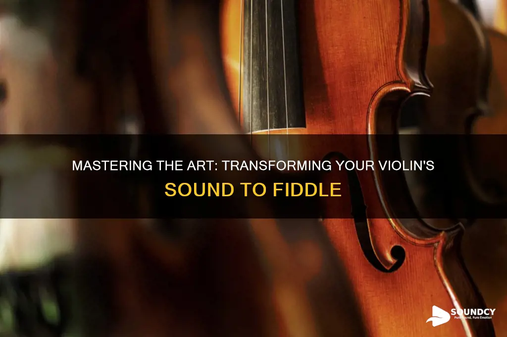 how to make a violin sound like a fiddle