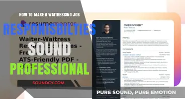 Elevate Your Waitressing Role: Crafting a Professional Resume with Impact