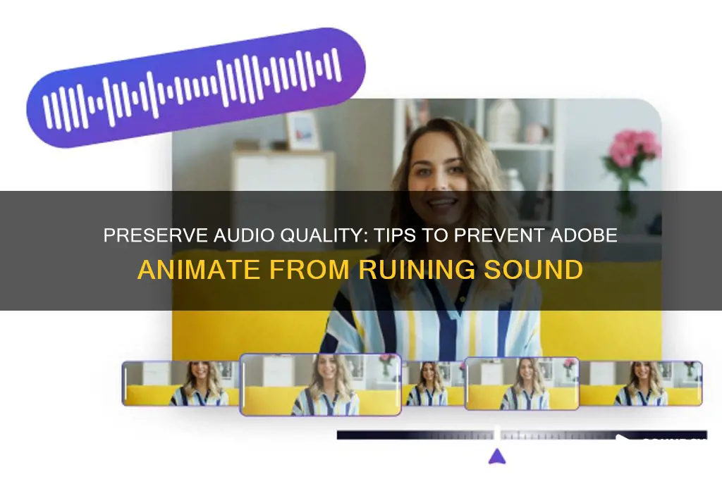 how to make adobe animate not ruin the sound
