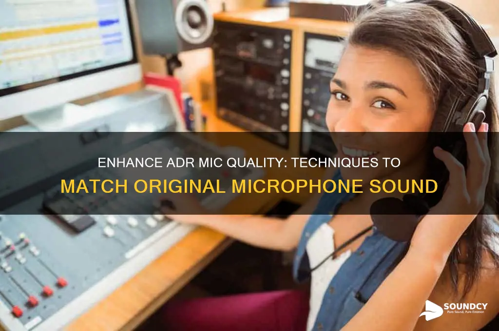 how to make adr mic sound like original mic