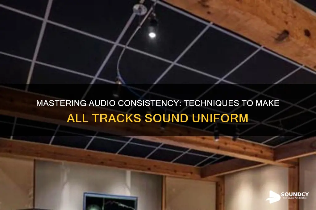 how to make all audio tracks sound the same