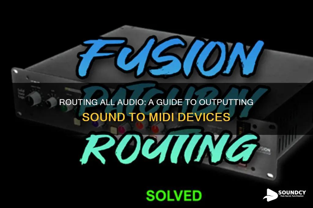 how to make all sound output to midi device