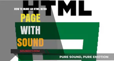 Creating an Engaging HTML Intro Page with Background Sound Effects