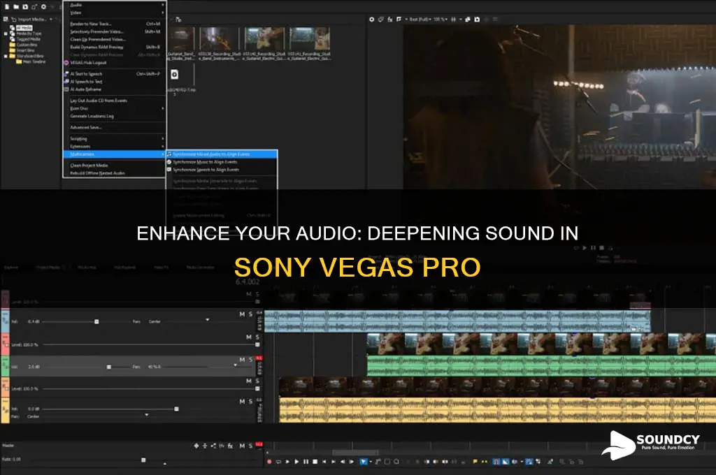 how to make audio sound deeper in sony vegas