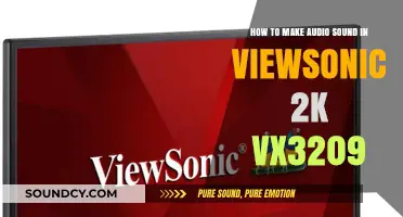 Enhance Your ViewSonic VX3209 Audio: A Step-by-Step Guide