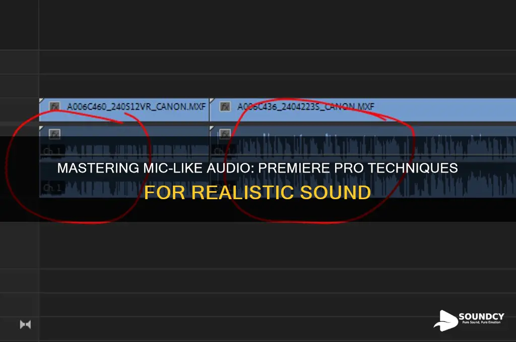 how to make audio sound like a mic premiere
