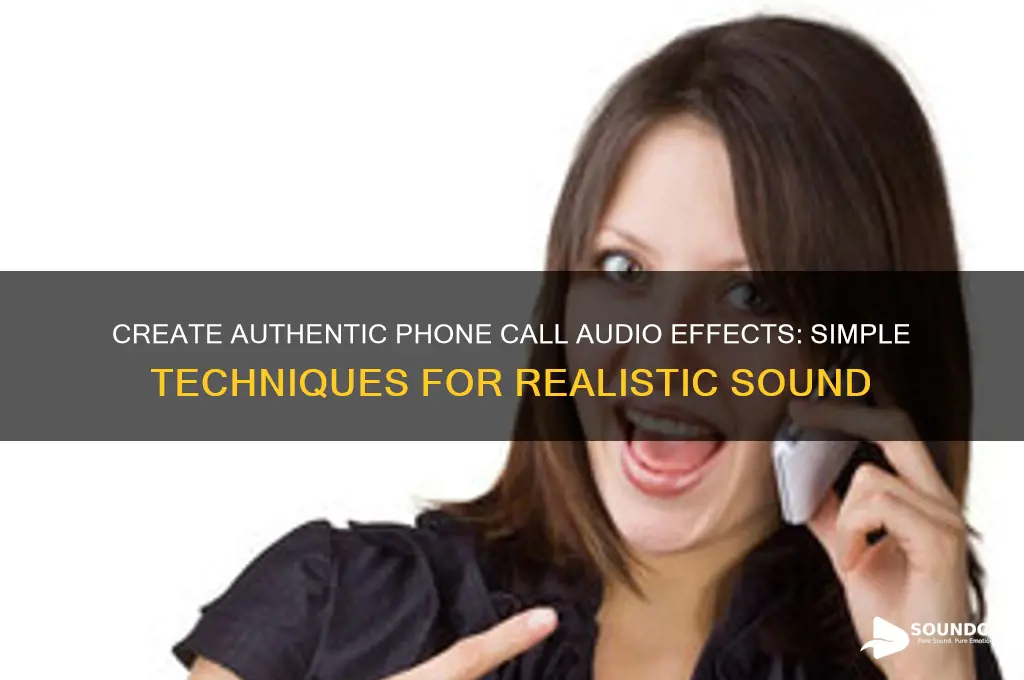 how to make audio sound like a phone call