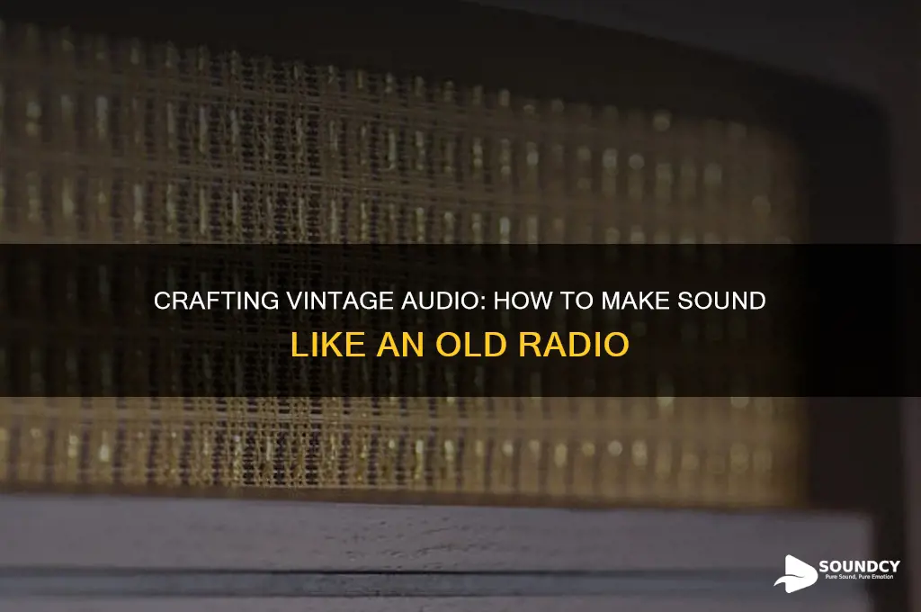 how to make audio sound like an old radio