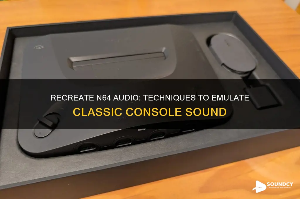how to make audio sound like its on n64