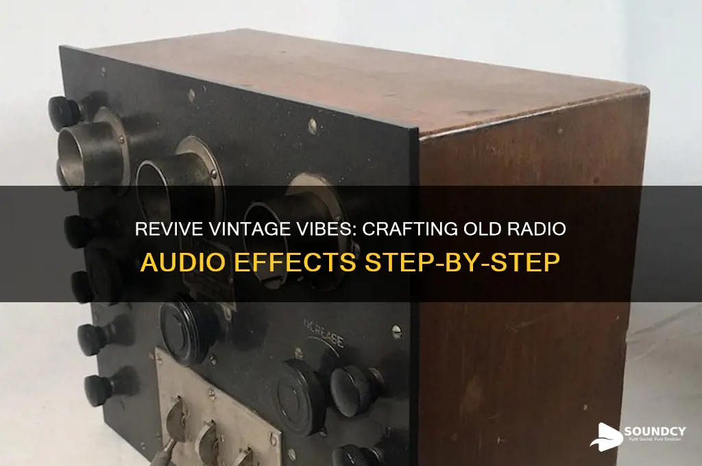 how to make audio sound like old radio pp