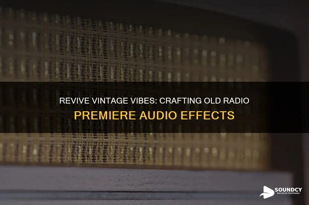 how to make audio sound like old radio premiere