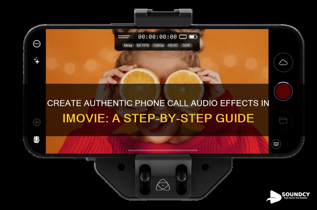 how to make audio sound like phone call imovie