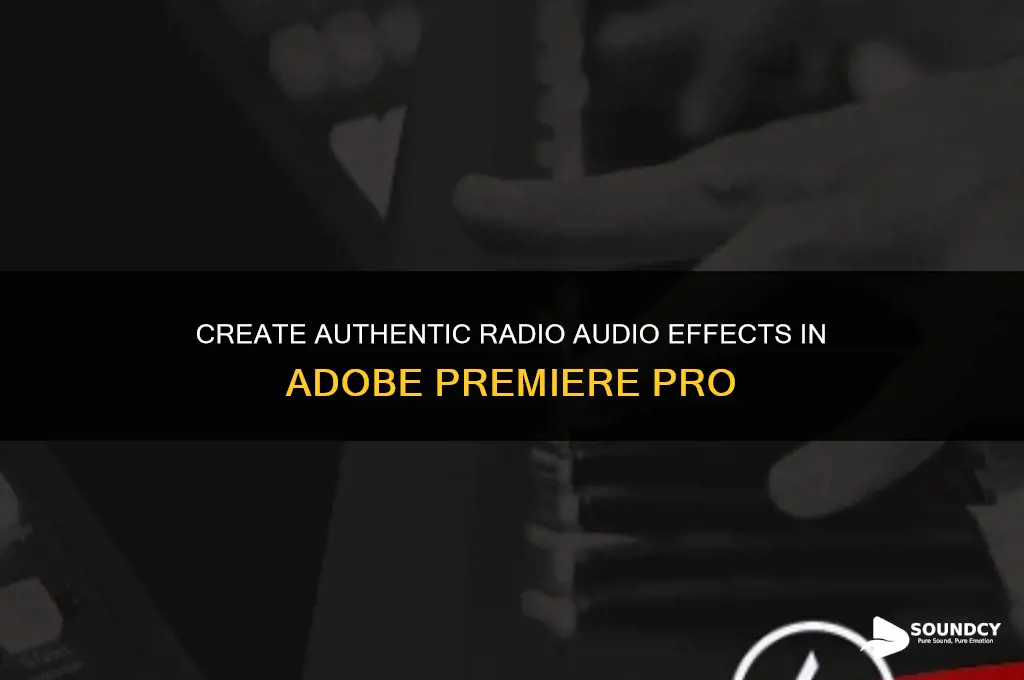 how to make audio sound like radio adobe premiere