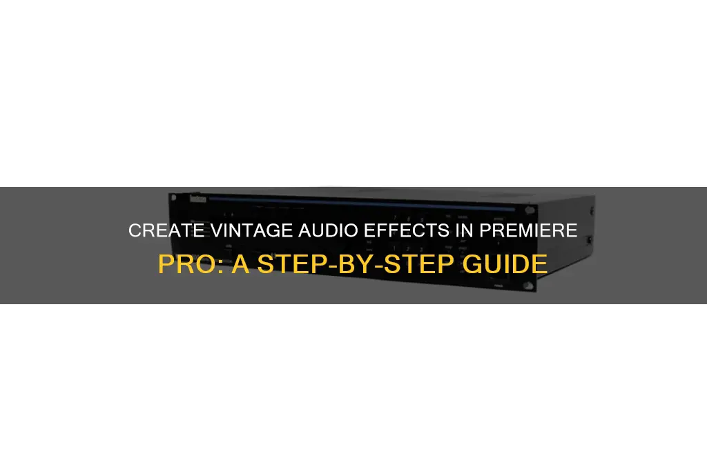 how to make audio sound old in premiere pro