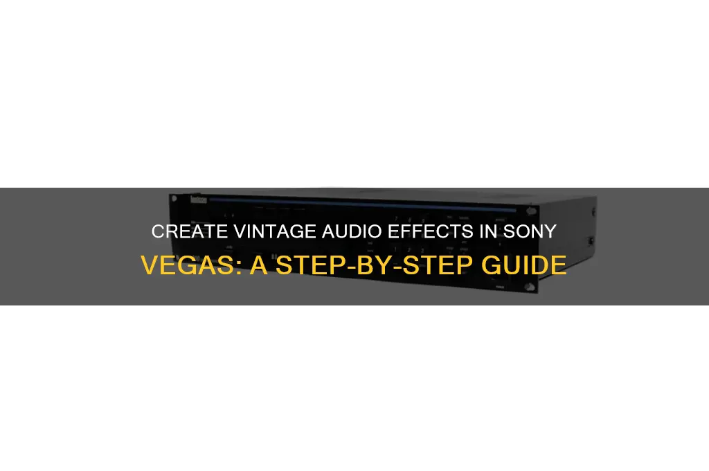 how to make audio sound old in sony vegas