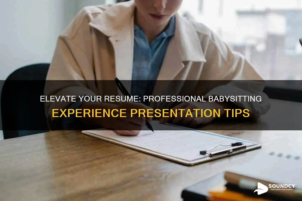 how to make babysitting sound professional on a resume