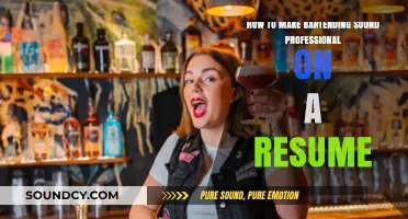 Elevate Your Bartending Experience: Crafting a Professional Resume