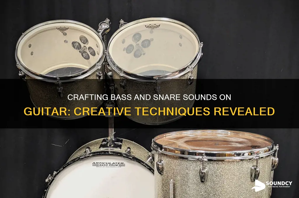 how to make bass and snare sounds with guitar