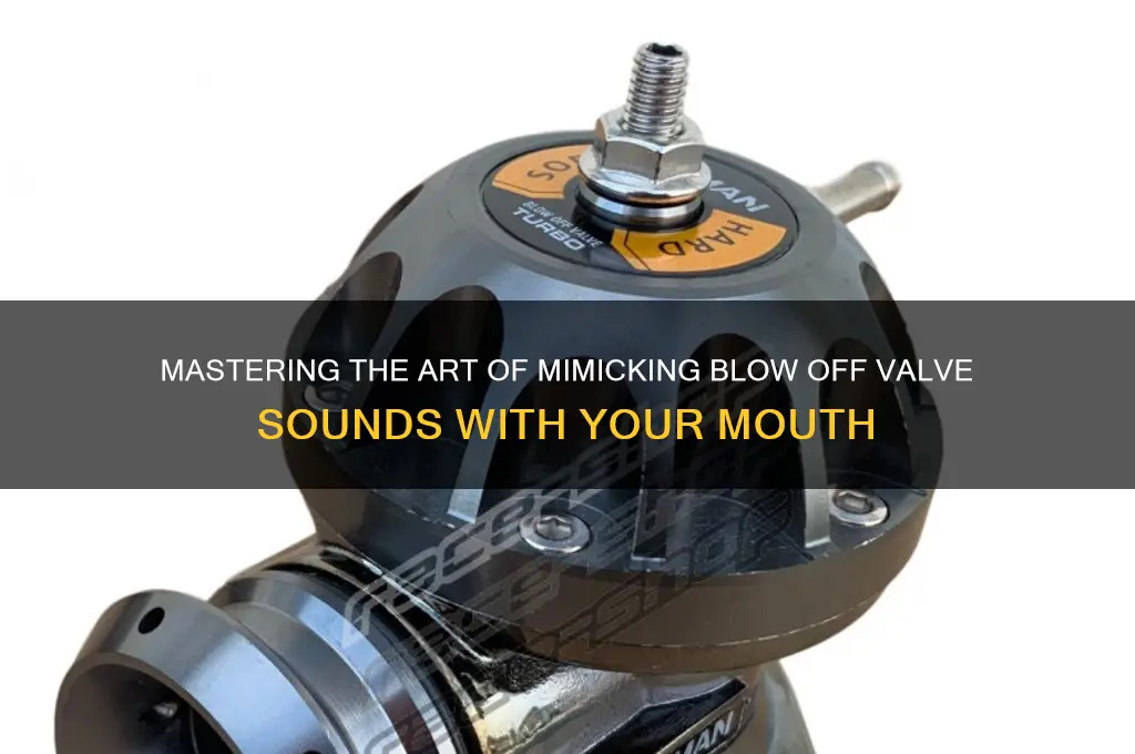 how to make blow off valve sound with mouth