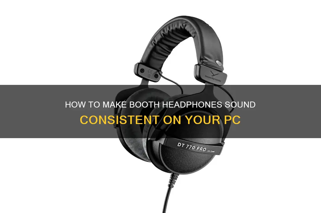 how to make booth headphones sound the same pc
