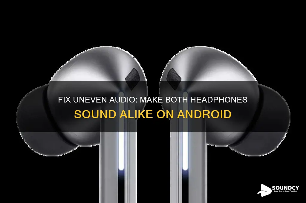 how to make both headphones sound the same android